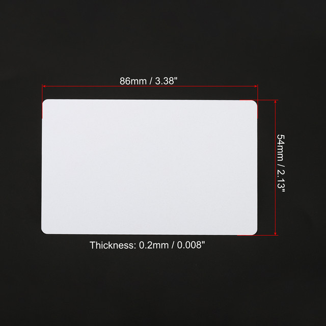 25Pcs 86x54x0.2mm Blank Sublimation Metal Business Cards White